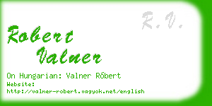 robert valner business card